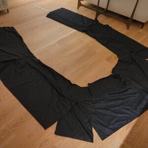 BRAND NEW WRAPAROUND BLACK BED SKIRT FOR QUEEN BED - WORKS WITH ADJUSTABLE BED